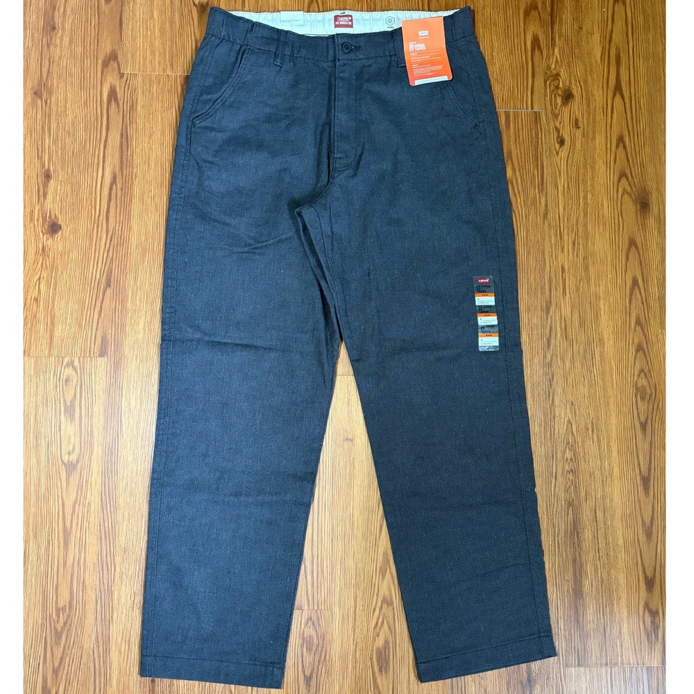 Levis XX Chino EZ Taper Mens Pants Blue Grey Stretch Warm Brushed Large